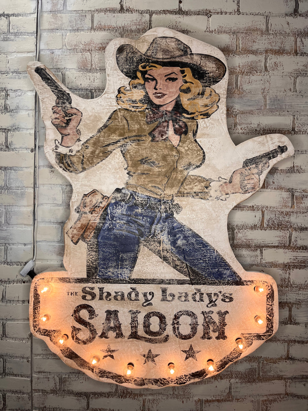 marquee  "Shady Lady Saloon"